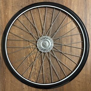 Black and Silver Bicycle Wheel Wall Decor
